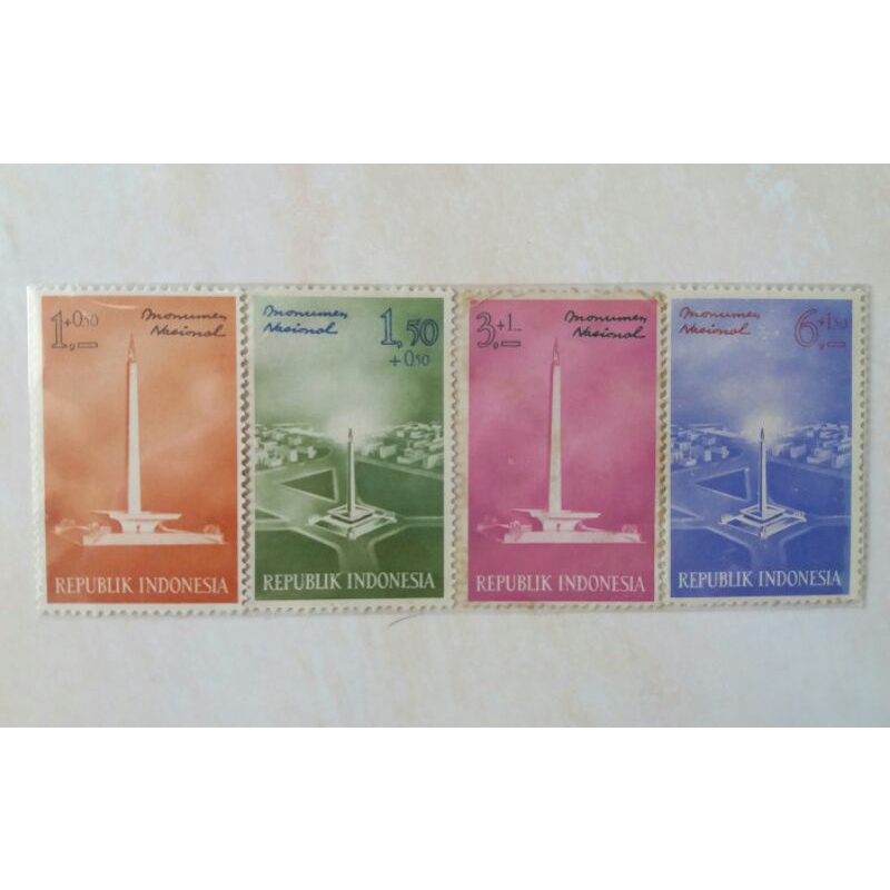 

Perangko Monumen Nasional Tahun 1962 Set Lengkap 4pcs Mint