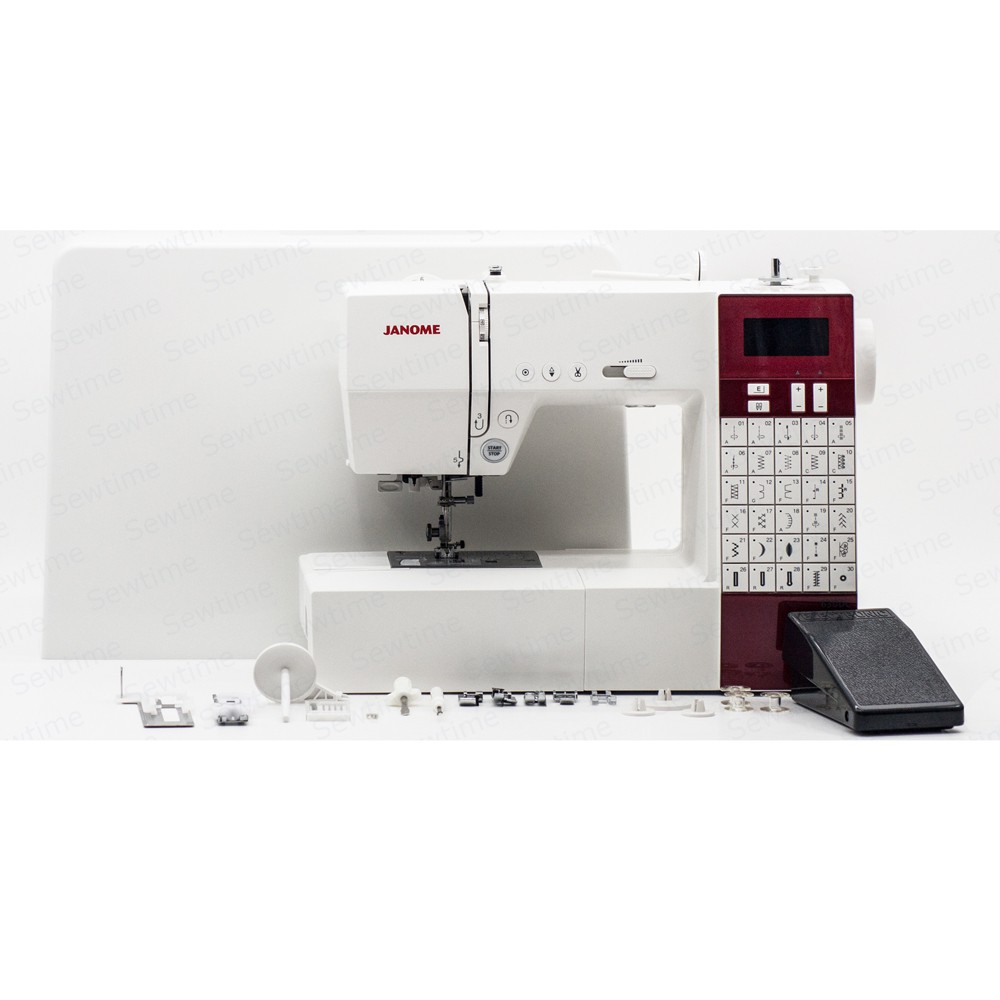 Janome 630Dc Mesin Jahit Komputer Portable - Merah Putih
