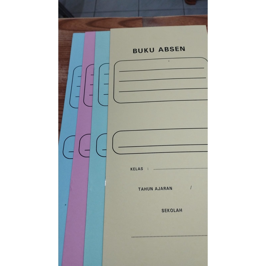 

Buku absen sekolah panjang warna warni