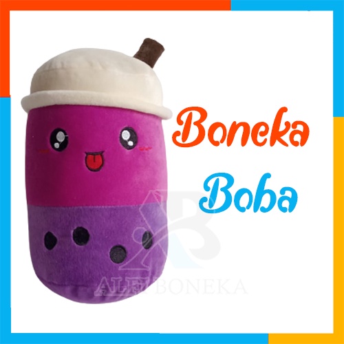 Boneka Boba Bubble Milk Tea Brown Sugar Ukuran M - Boneka Boba Lucu - Boneka Mainan Anak Perempuan - Boneka Mianan anak Laki laki - Boneka Peluk - Bantal Peluk Lucu