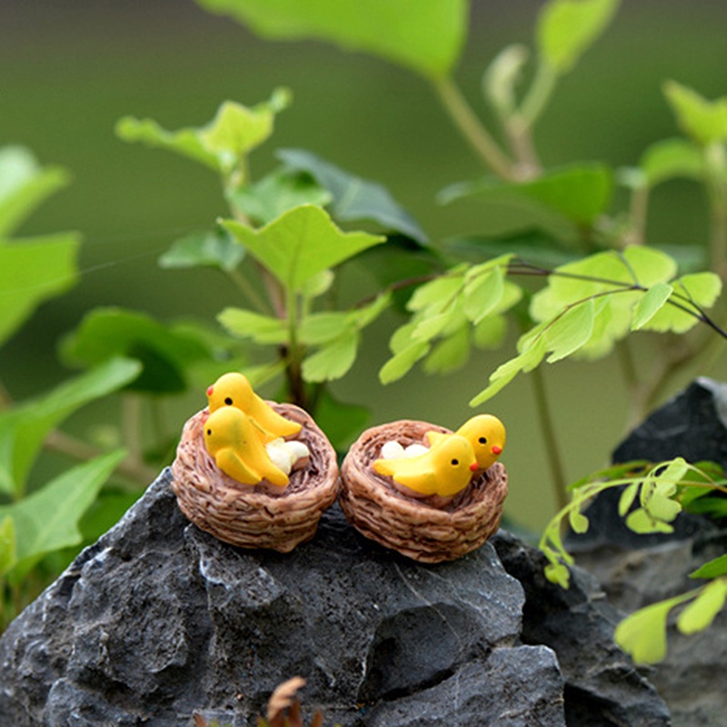 Miniatur Sarang Burung Bahan Resin