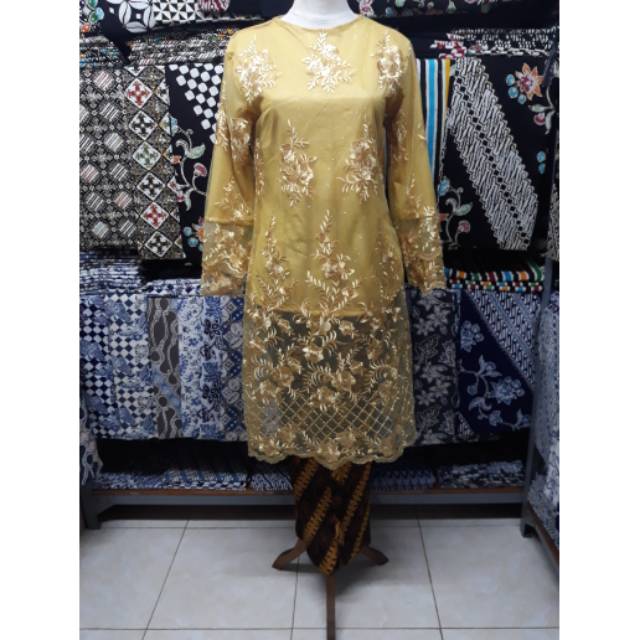 tunik brokat tulle 3D