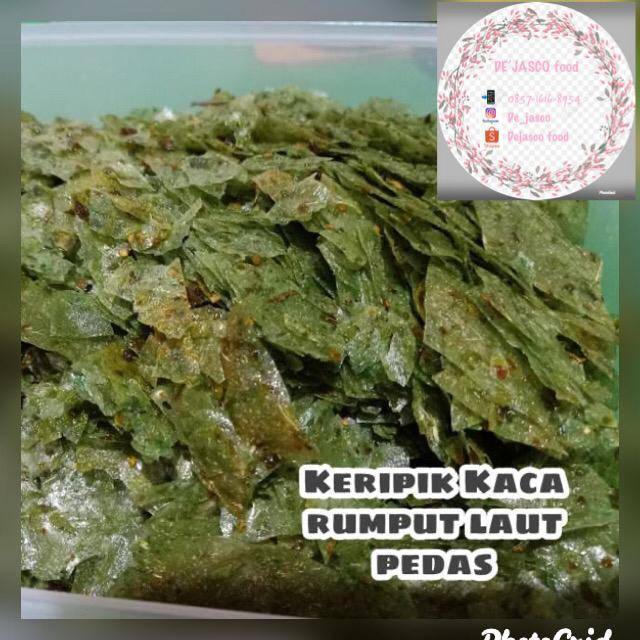 

Kripca KERIPIK KACA Box 500ml RUMPUT LAUT PEDAS Gurih, Renyah KRIUK-KRIUK