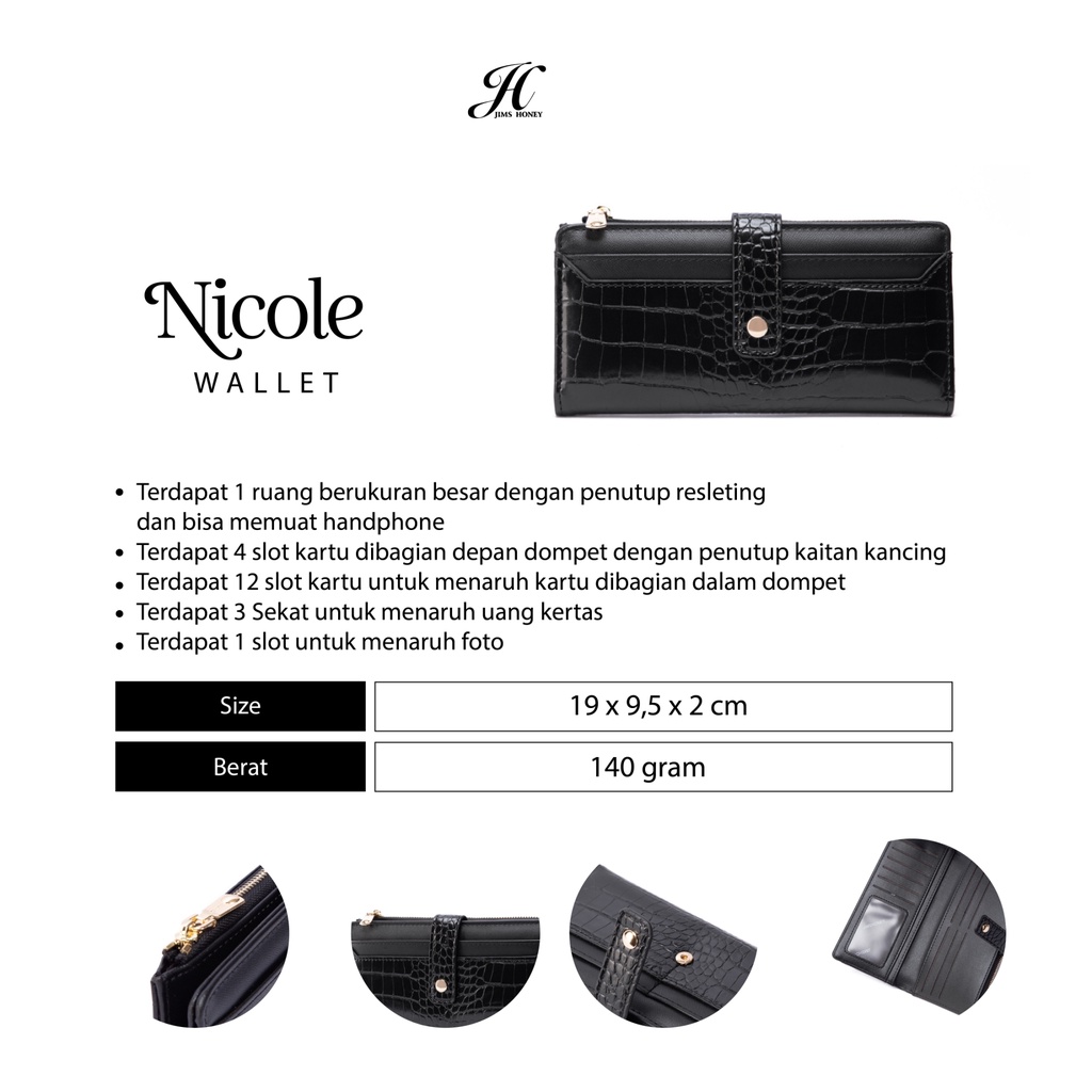 JIMSHONEY NICOLE WALLET DOMPET PANJANG WANITA IMPORT