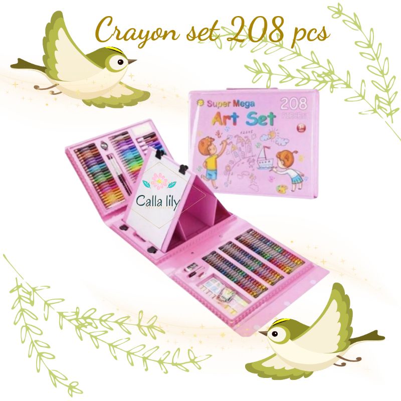 

alat lukis set anak 208pcs crayon oil pensil warna cat air mewarnai