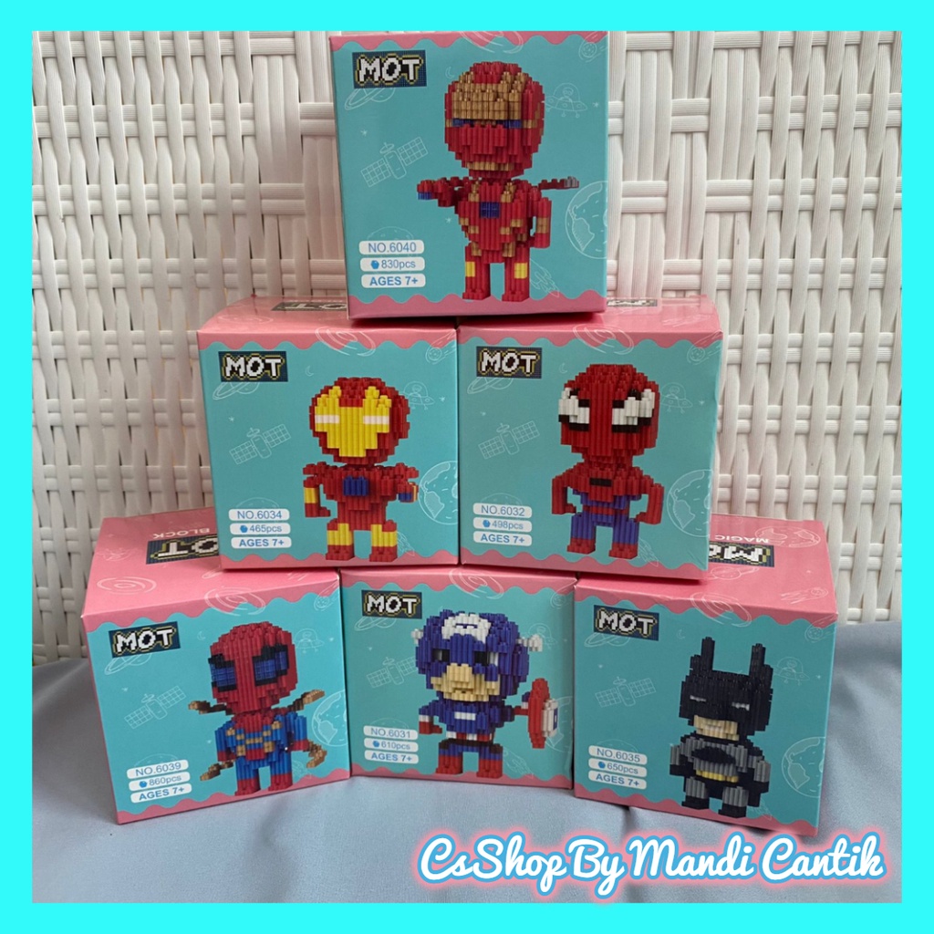 Ready Mainan Lego Lucu Karakter SuperHero Mini 10cm Bisa COD