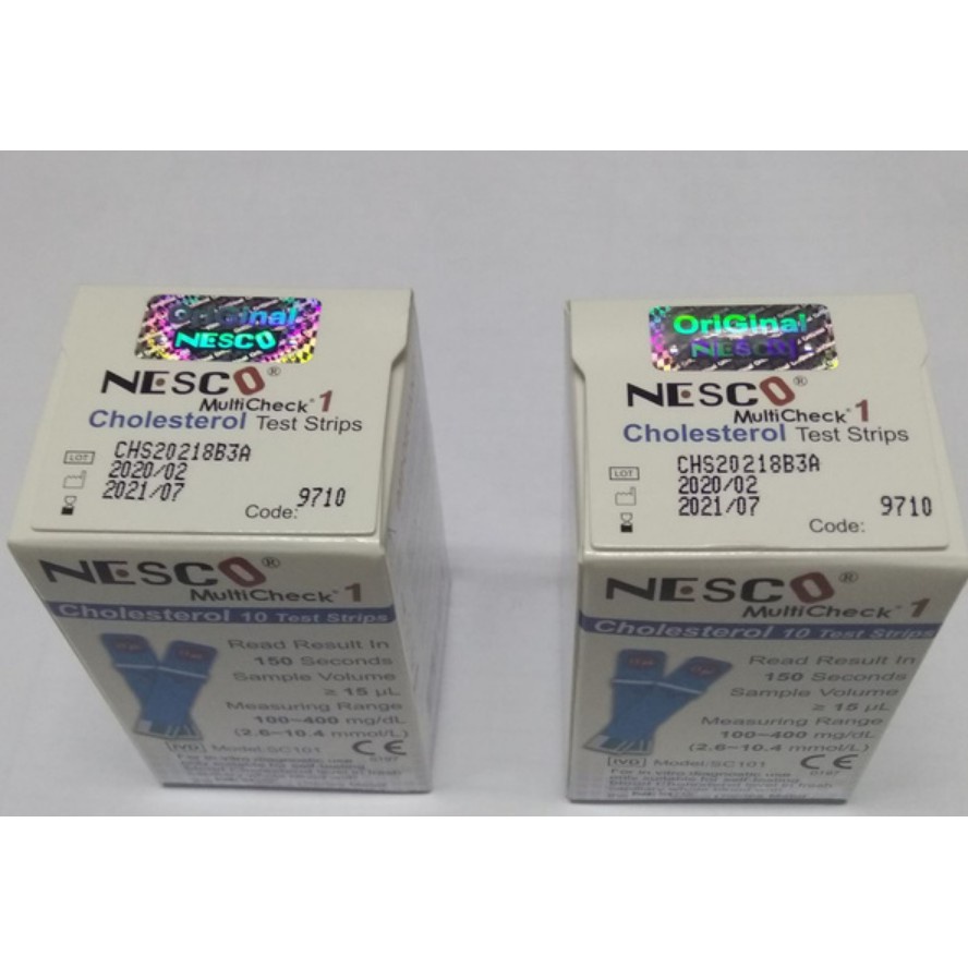 Nesco Kolesterol Strip Cholesterol Nesco Stik Kolestrol Refil Alat Cek Kolesterol Multhicheck Tipe N