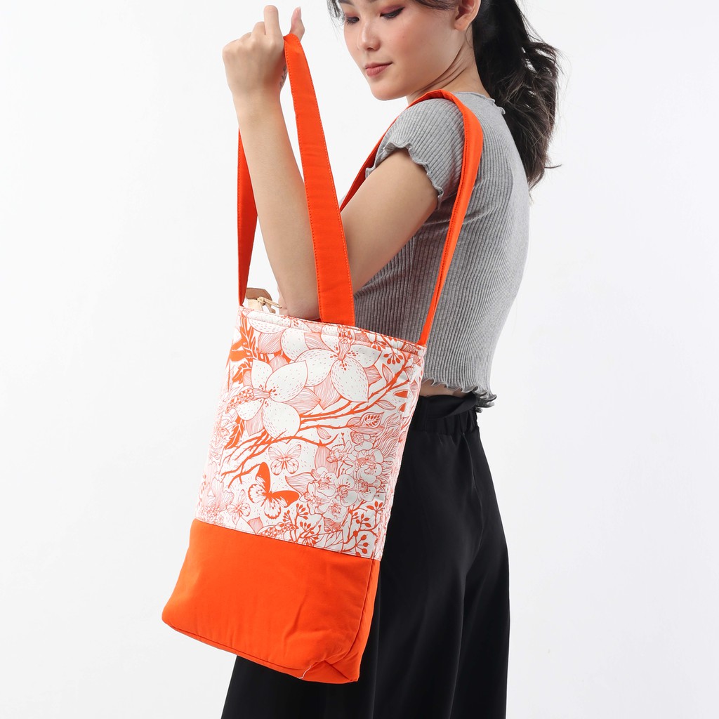 Tote Bag Kanvas Libelle Oranye