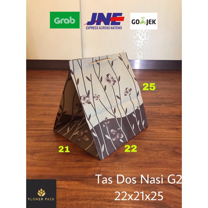 

SALE Paper Bag Dus Nasi DN 20 22x21x25 Motif Tas Kertas Dos Nasi Makanan