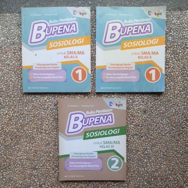 buku Bupena Sosiologi sma kelas 10.11.12 revisi kurikulum 13.Bekas