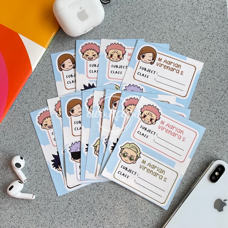 

Jujutsu Kaisen Sticker buku WAJIB TULIS NAMA