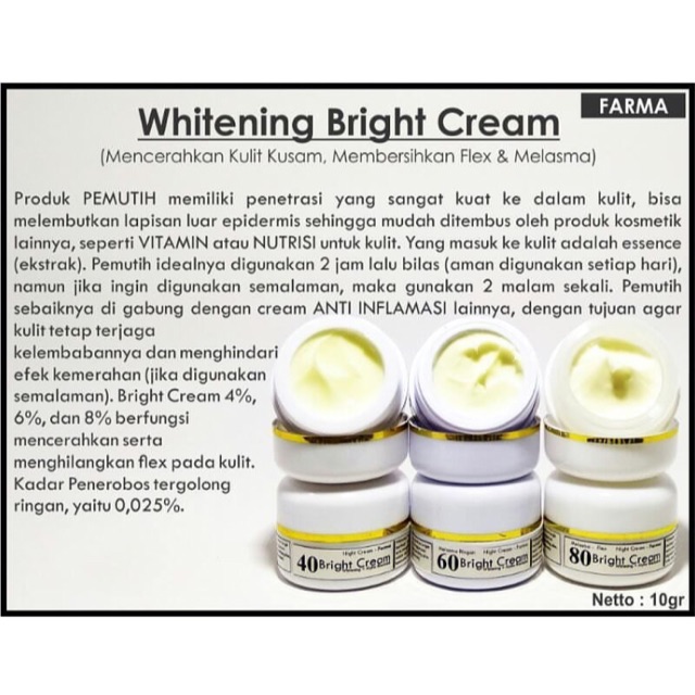 CREAM FARMA WHITENING PLATINUM (aman wajah dokter farmasi)