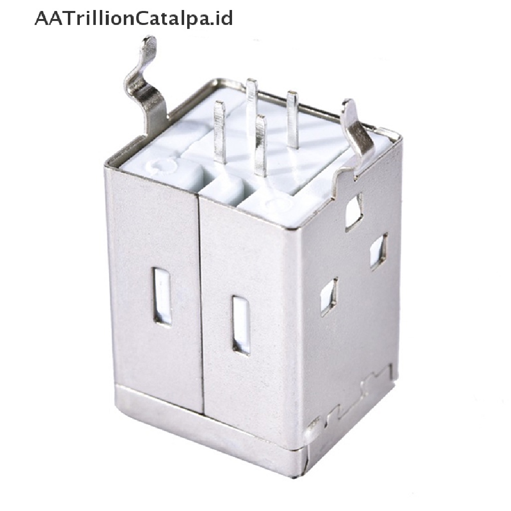 Aatrillioncatalpa 5Pcs Konektor USB Tipe B Female 180 Derajat Untuk Printer Data Interface