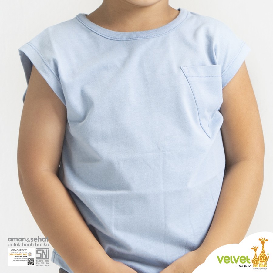 Velvet Junior Kaos Anak Kutung - Sleeveless Pocket Tees (1pcs)