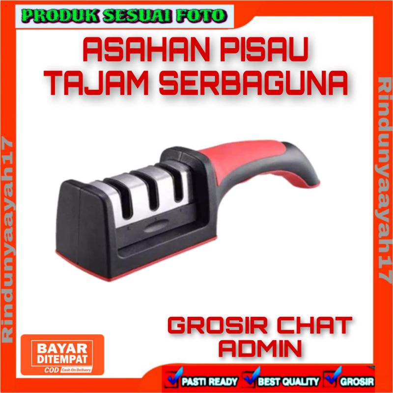 [RA] ASAHAN PISAU TAJAM SERBAGUNA ALAT PENGASAH GUNTING STAINLESS STEEL KUAT