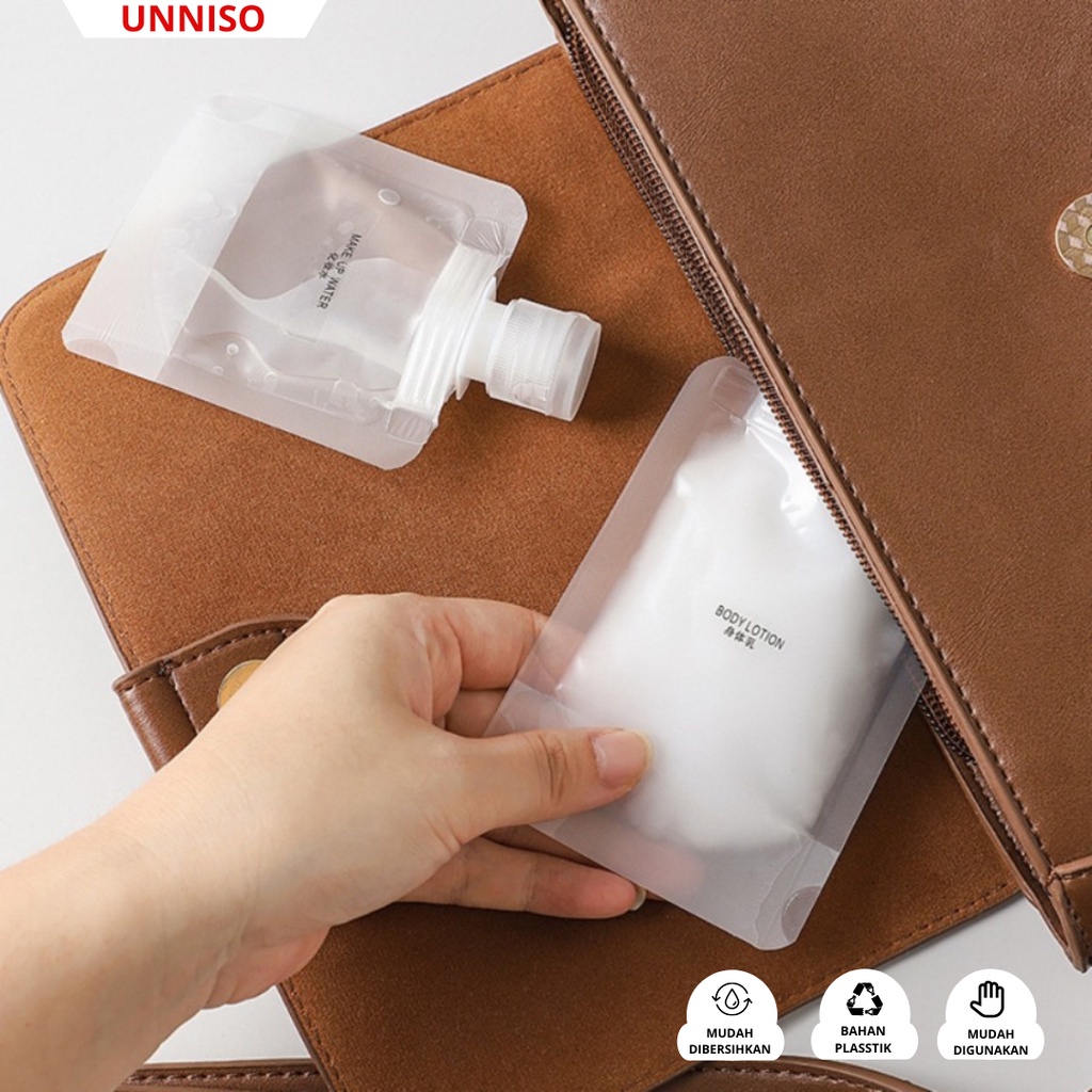 UNNISO-Travel Pouch Kantong Sabun Lotion Cair Plastik TP5