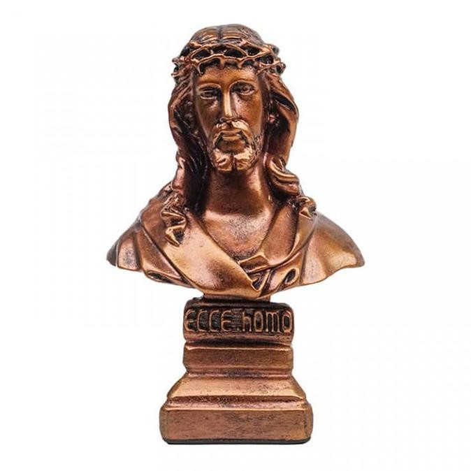 Patung Kepala Yesus Mahkota Duri Ecce Homo / Tembaga