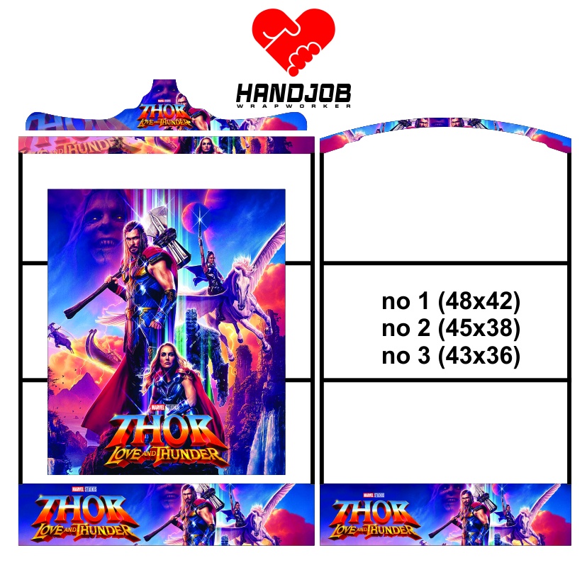 Sticker Decal Sangkar  Thor model KOSAN, EBOD, BNR, SAZIME, RADJA, DLL