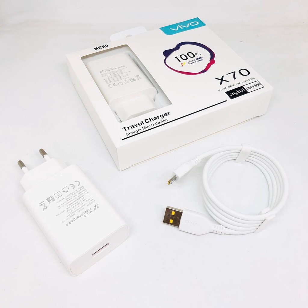 MINIGO Charger Vivo X70 Super Flash Charge MICRO USB &amp; TYPE C Original