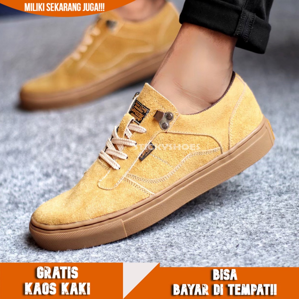 GORDON - Sepatu Sneakers Pria Original Sepatu Pria Sneaker Kulit Asli