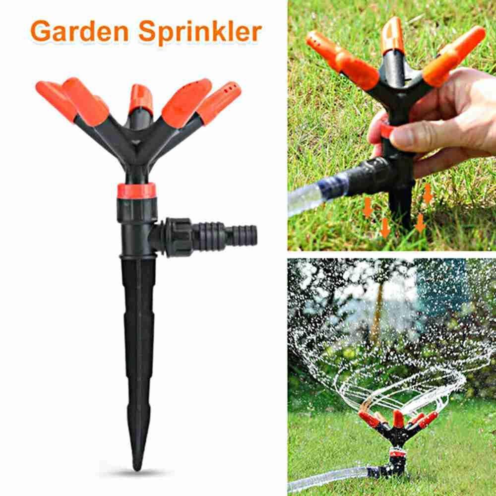 Solighter 2Pcs Sprinkler Taman Kebun Rumah 360putar Selang Cakupan Area Besar Rumput