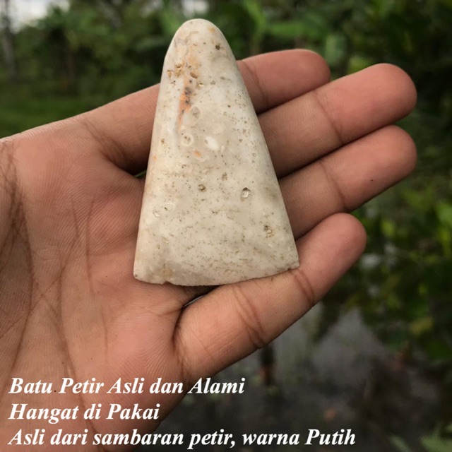 Batu Mustika Gigi Petir Asli Alami Putih Shopee Indonesia