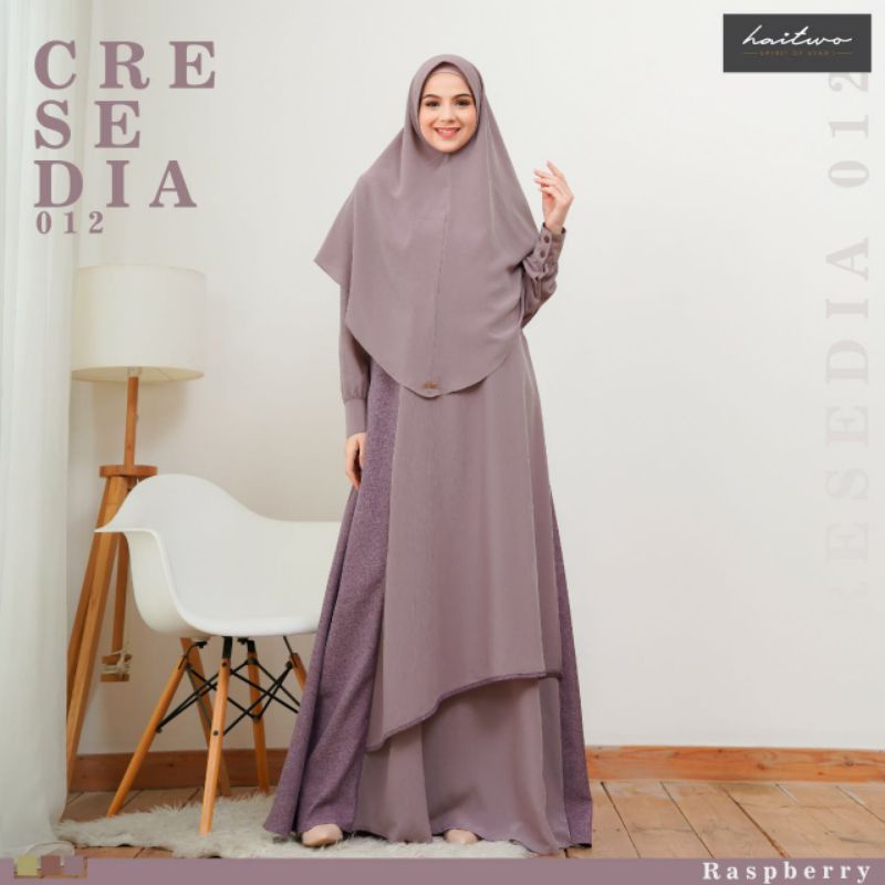 BISA COD - ORIGINAL GAMIS HAITWO CRESEDIA 012 busana muslim wanita syari FASHION MUSLIM