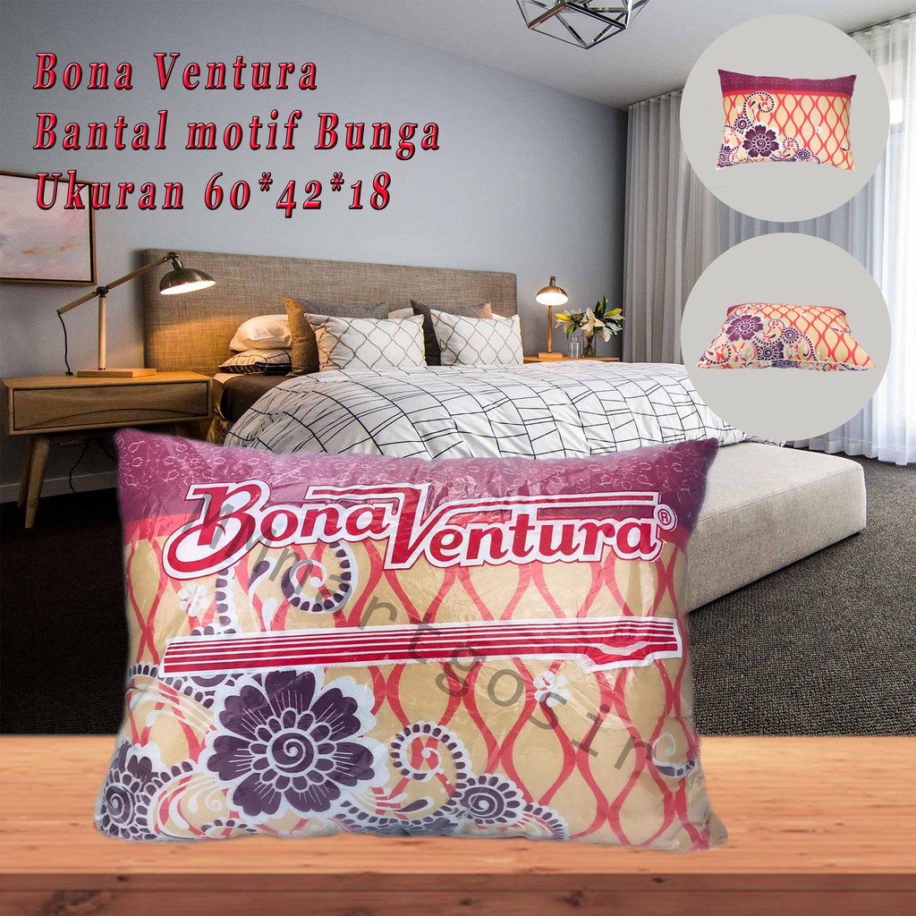 Bona Ventura / Bantal / motif bunga / 60*42*18cm