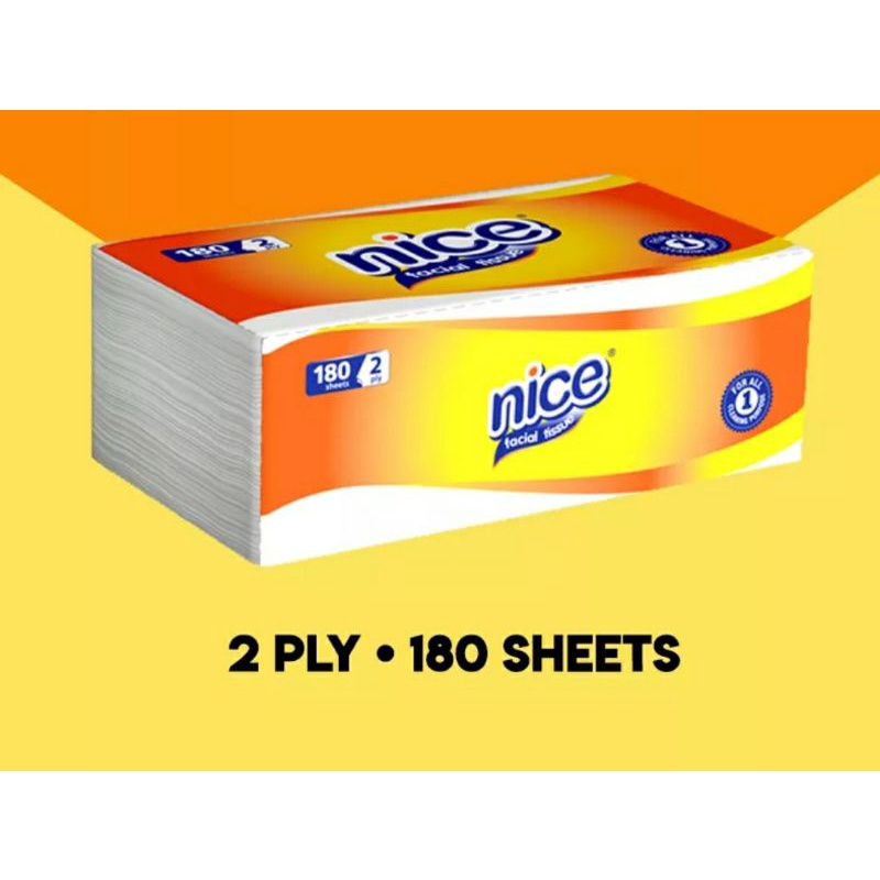 NICE FACIAL TISSUE 2 PLY 180 Sheett