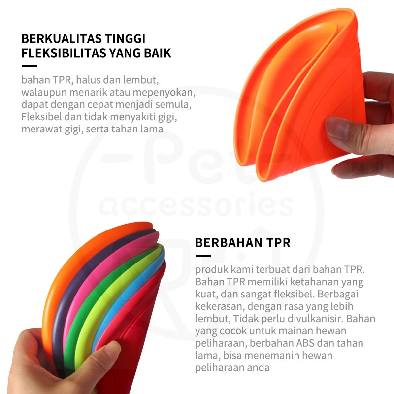 maninan hewan peliharaan anjing frisbee untuk interaktif dan melatih dan tahan lama pelengkapan hewan peliharaan