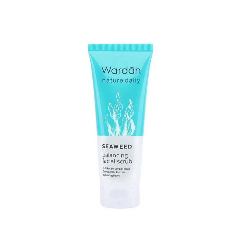 WARDAH Nature Daily Seaweed Balancing Facial Wash / Facial Scrub