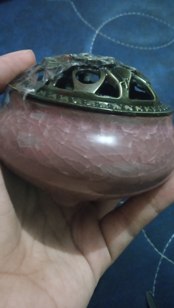 Tempat Bakaran Dupa Bukhur  Desain Ice Crack Kreatif Bahan Keramik