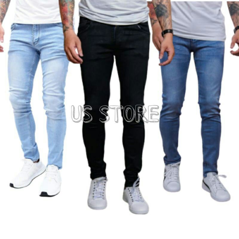 Celana Jeans Pria Panjang Skinny Slim Fit Panjang Melar Promo  Terbaru