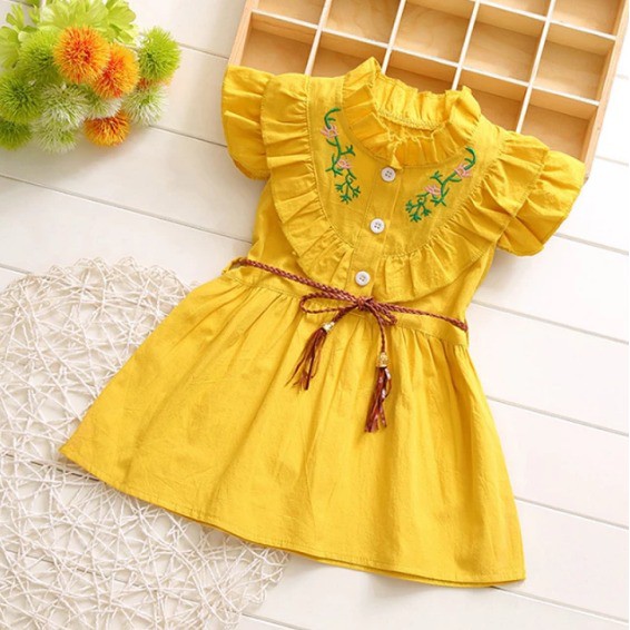 TokoMilkan - Dress Anak Perempuan AKASIA Umur 1 - 6 Tahun Bahan Katun Paris