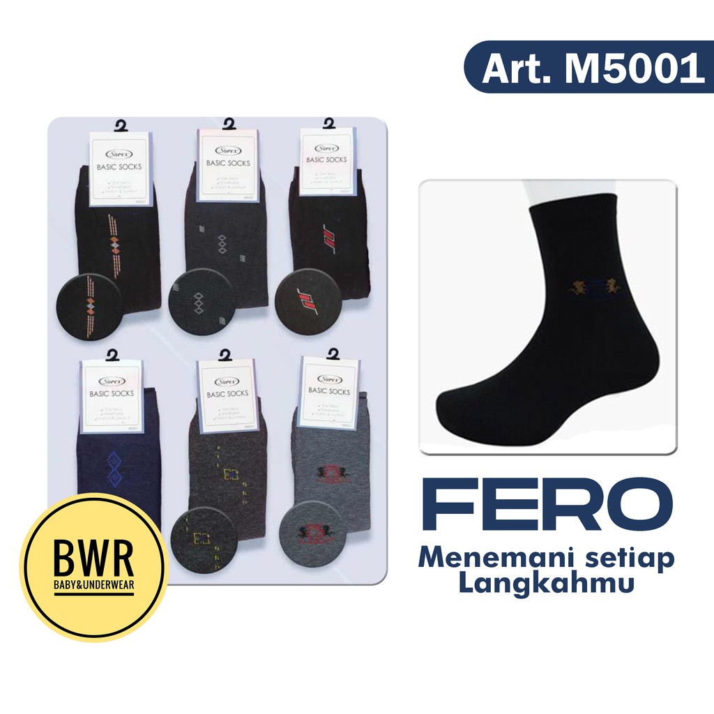Kaos Kaki Sorex M5001 / 5001 Basic Socks Motif Polos Atas Mata Kaki Office Kaos Kaki Pria Dewasa | Bwr