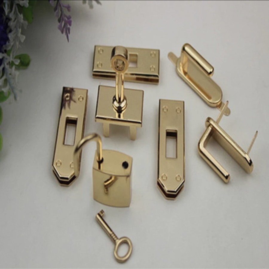 Kunci Hermes Lock Button Buckle Set
