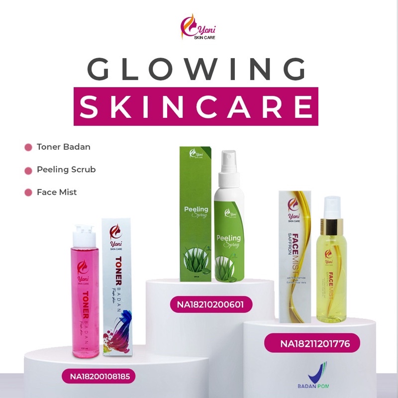 [BPOM]  PAKET BUNDLING ( Toner Badan, Peeling scrub, Face mist) xoxo beauty
