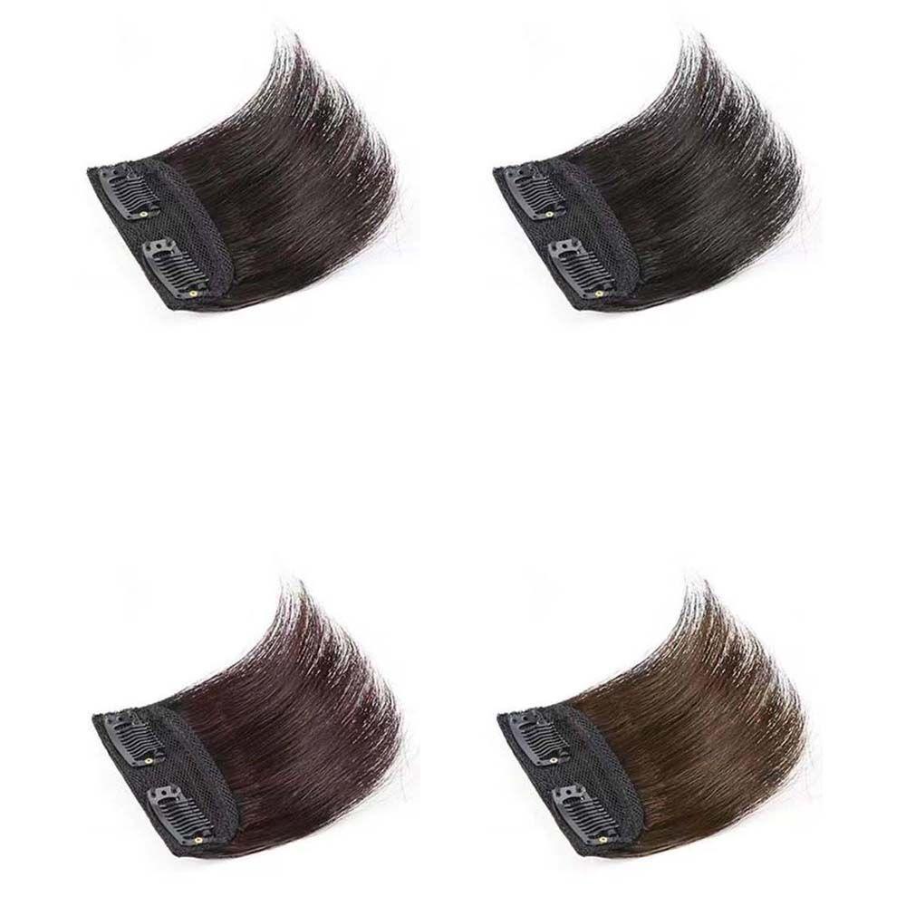 Mxbeauty Wig Poni Rambut Palsu Model Pendek Warna Hitam / Coklat Untuk Wanita