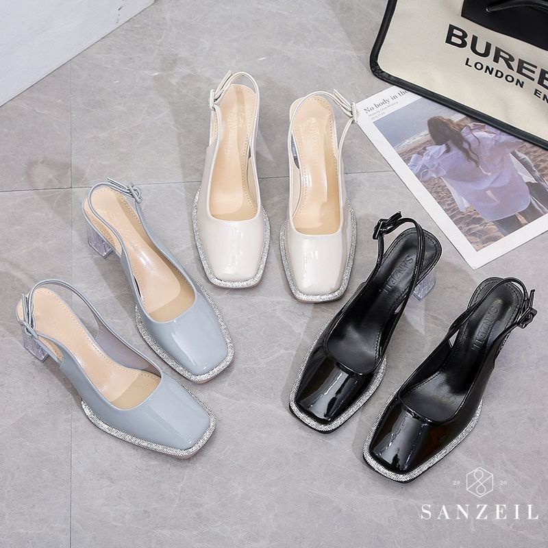 [COD] 712 Sanzeil Miror Heels Sepatu Wanita Import