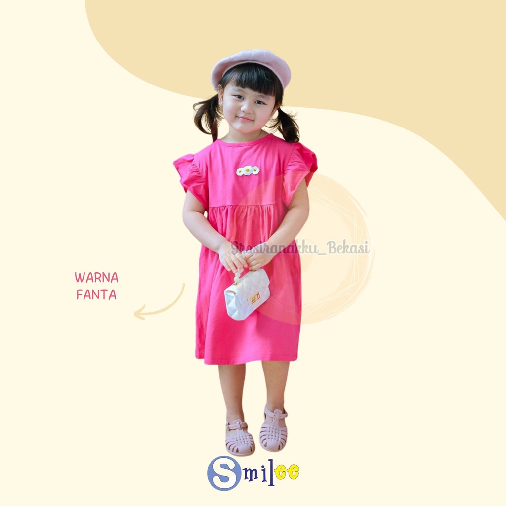 Dress Anak Smilee Flower Mix Warna Size 1-5Thn