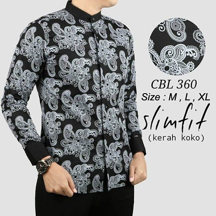 KEMEJA BATIK PRIA SLIM FIT / BAJU BATIK BAJU KOKO CBL360