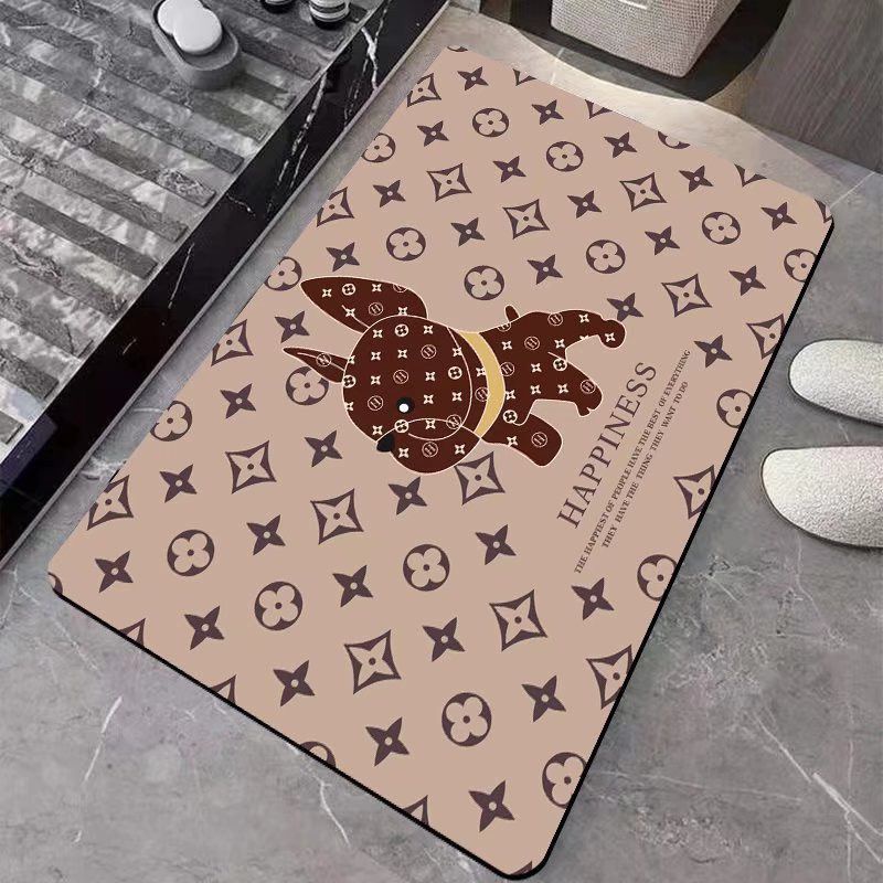 Keset Kaki Motif  /Keset Kaki 40x60cm Printing Motif Branded Herms Mewah Alas Kaki Anti Slip