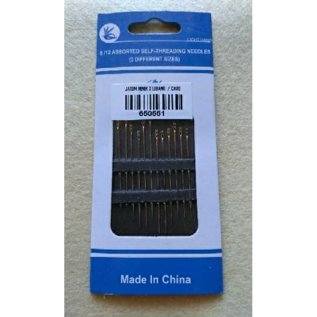 Jarum Set Jarum Jahit Tangan Praktis Jarum 2 Lubang Jarum Lubang Besar Jarum Regal Jarum Sharp Anti 