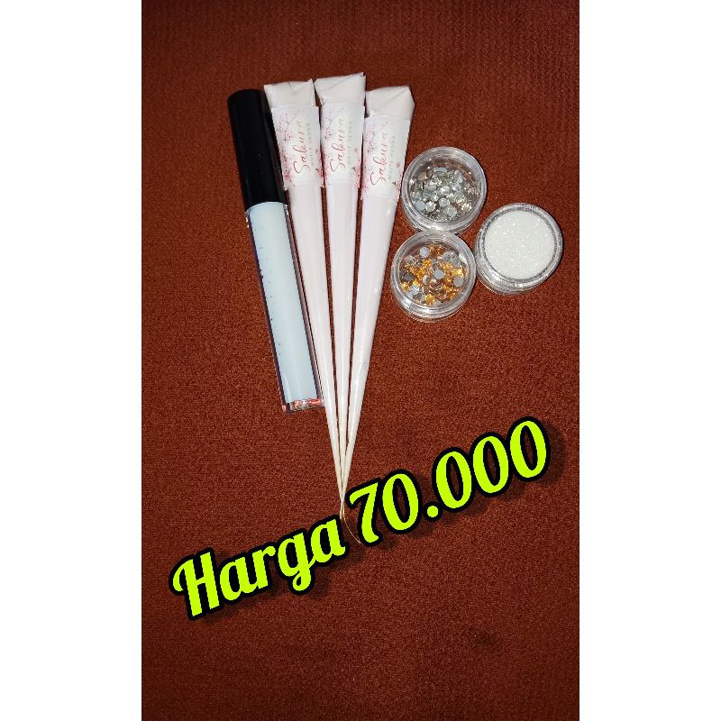 

PAKET SAKURA WHITE HENNA (14gr) / WHITE HENNA / HENNA PUTIH / HENNA PENGANTIN