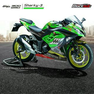 Decal Kawasaki Ninja 250 Fi Sharky Blockoutdecal Sticker Striping