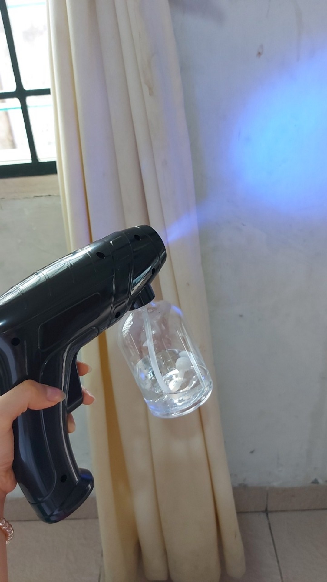 (ready Stock & Fast Shipping > 800ml Mesin Disinfektan Nano Spray Wireless Dengan Lampu Biru