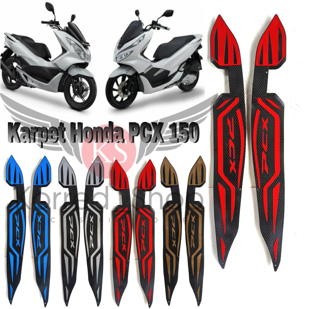 Karpet Motor PCX 150 - Karpet Bordes Karet Pijakan Kaki Motor PCX - Karpet Honda PCX 150 2018 2019 2