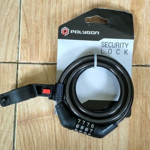 Hidayat - Kunci Gembok Sepeda Polygon Spiral Pin Numeric / Gembok Polygon