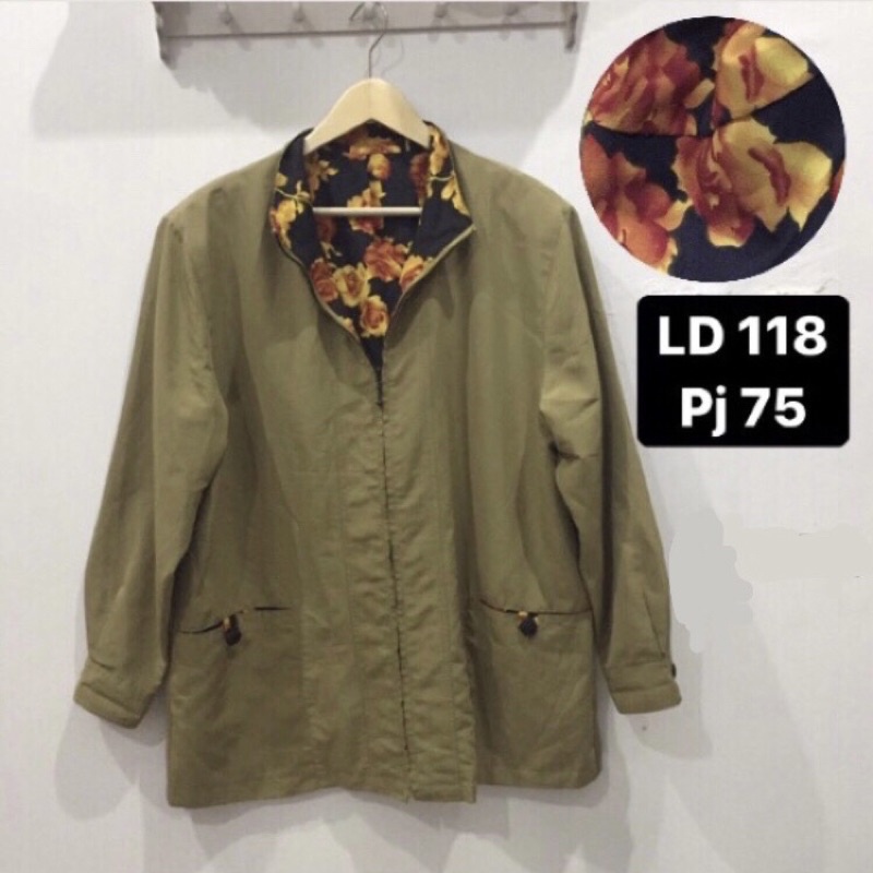 Jaket casual vintage motif preloved