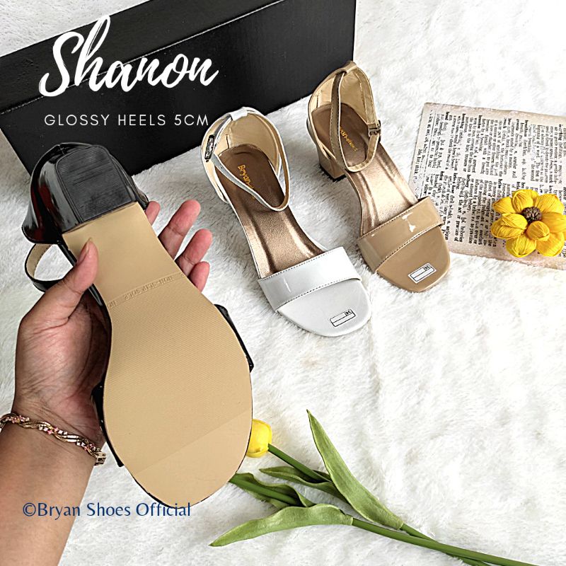 Bryan Shanon Glossy Chunky Heels Tahu 5cm 9cm Kilap 36-40 41 42 43 Jumbo Oversize Bigsize Nyaman